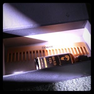 Rapid Beard Oil Unscented w Con Air Widetooth Comb